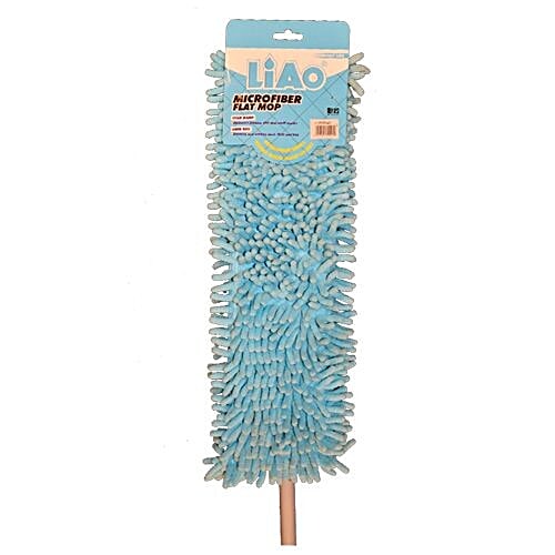 Liao Dry Mop - Micro Fiber Expandable Flat With Steel Stick, 1 pc  
