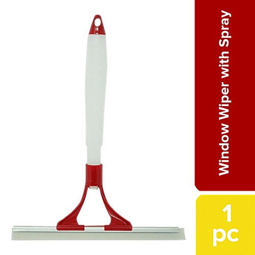 Liao Spray Window Cleaner - B130048-1, Plastic Frame With Rubber Blade, 35x26x3 Cm, Multicolour, 1 pc  100% Microfiber Clean