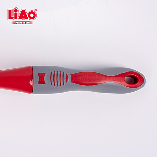 Liao Toilet Cleaning Brush - Double Sided, Soft Grip Handle, Red, D130010, 1 pc  Long Plastic Handle