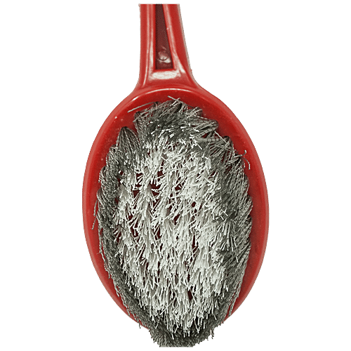 Liao Toilet Cleaning Brush - Double Sided, Soft Grip Handle, Red, D130010, 1 pc  Long Plastic Handle