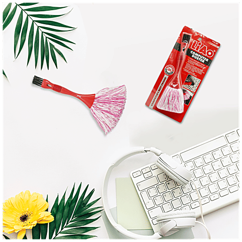 Liao Duster & Brush - Multipurpose, For Computer / Keyboard Cleaning, Red, E130007, 1 pc  High Tech, Reusable