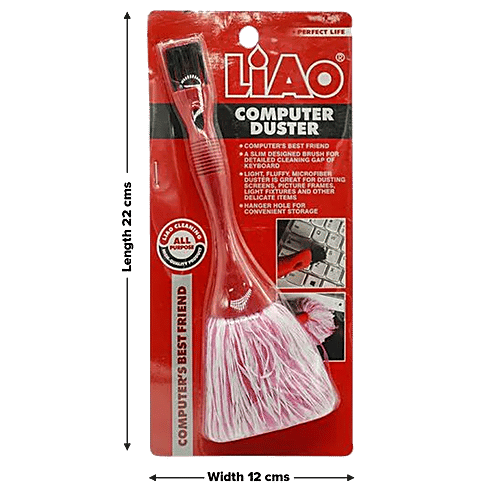 Liao Duster & Brush - Multipurpose, For Computer / Keyboard Cleaning, Red, E130007, 1 pc  High Tech, Reusable