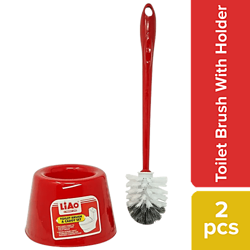 Buy Liao Toilet Cleaning Brush Round With Holder Small 1 Pc Online At