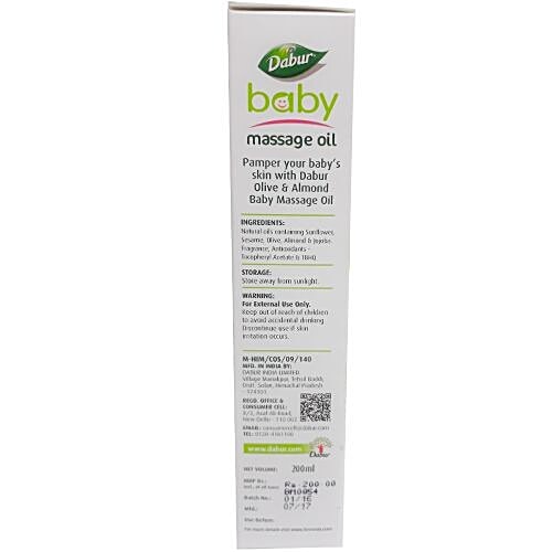 Buy Dabur Baby Massage Oil Olive Badam Online at Best Price of Rs 200