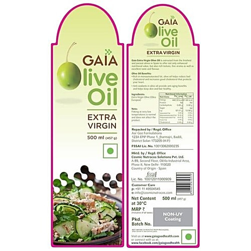 Buy Gaia Extra Virgin Olive Oil Online at Best Price of Rs 900 bigbasket
