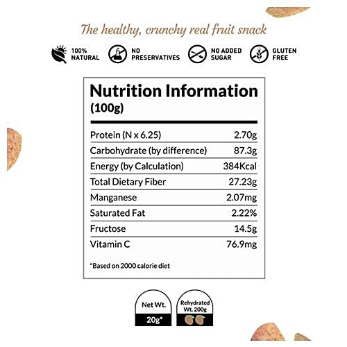 Frubites Freeze-Dried Crunchy Chikoo Snack, 20 g  