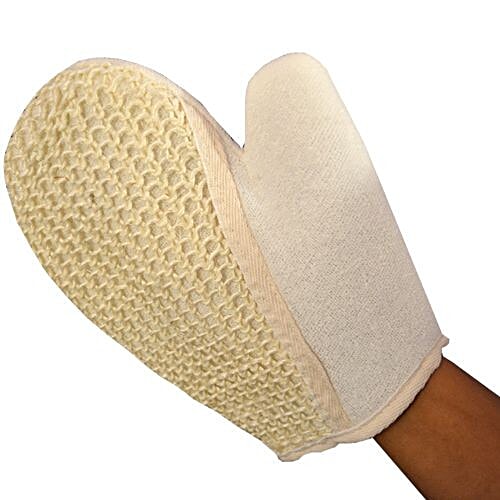 Buy Rosemary Loofah Hand Gloves With Jute Cleaning Scrubber Online at