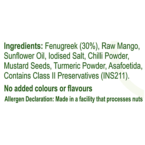 Homepick Pickle - Methya Mango With Fenugreek, 250 g Bottle
