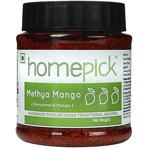 Homepick Pickle - Methya Mango With Fenugreek, 250 g Bottle