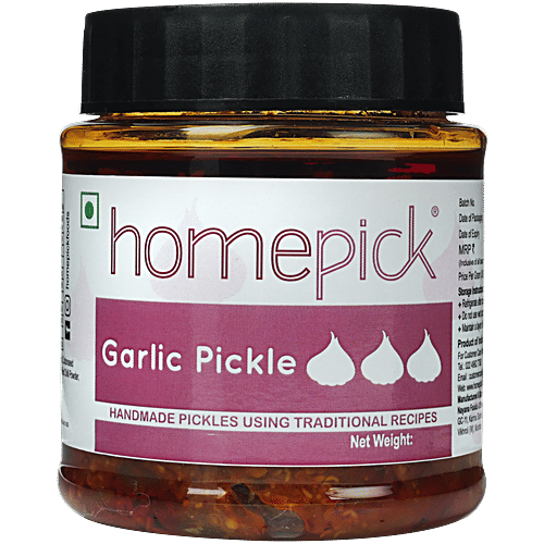 Homepick Pickle - Garlic, 250 g Bottle Homemade