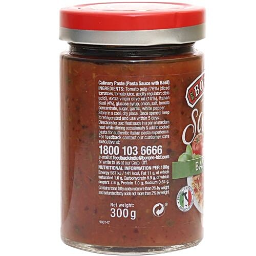 BORGES Pasta Sauce - Basilico, 300 g  