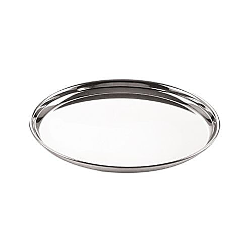 Neelam Stainless Steel Buffet Plate - Beggi China No. 8, 1 pc  