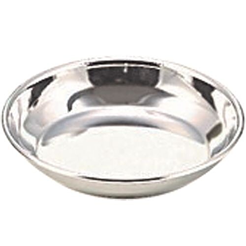 Neelam Stainless Steel Pudding/Halwa Plate - No.5.5, 1 pc  