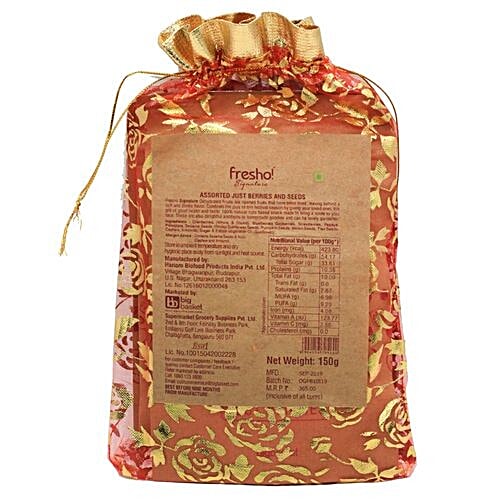 Fresho Signature Assorted Just Berries, Fruits, Nuts and Seeds pack, 150 g Pack of 3 