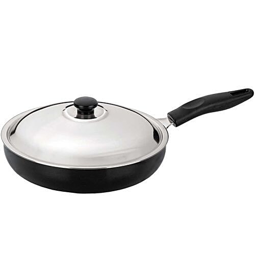 Buy Anjali Fry Pan With Lid Non Stick Diamond Series 240 Mm Diameter 2