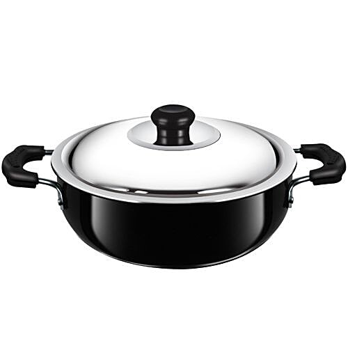 Anjali Non-Stick Kadai With Steel Lid - Diamond Series, 2.5 L  
