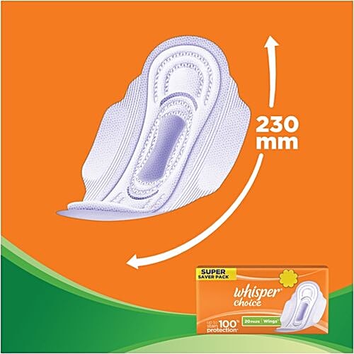 Whisper  Sanitary Pads - Choice Wings Regular, 20 pcs  