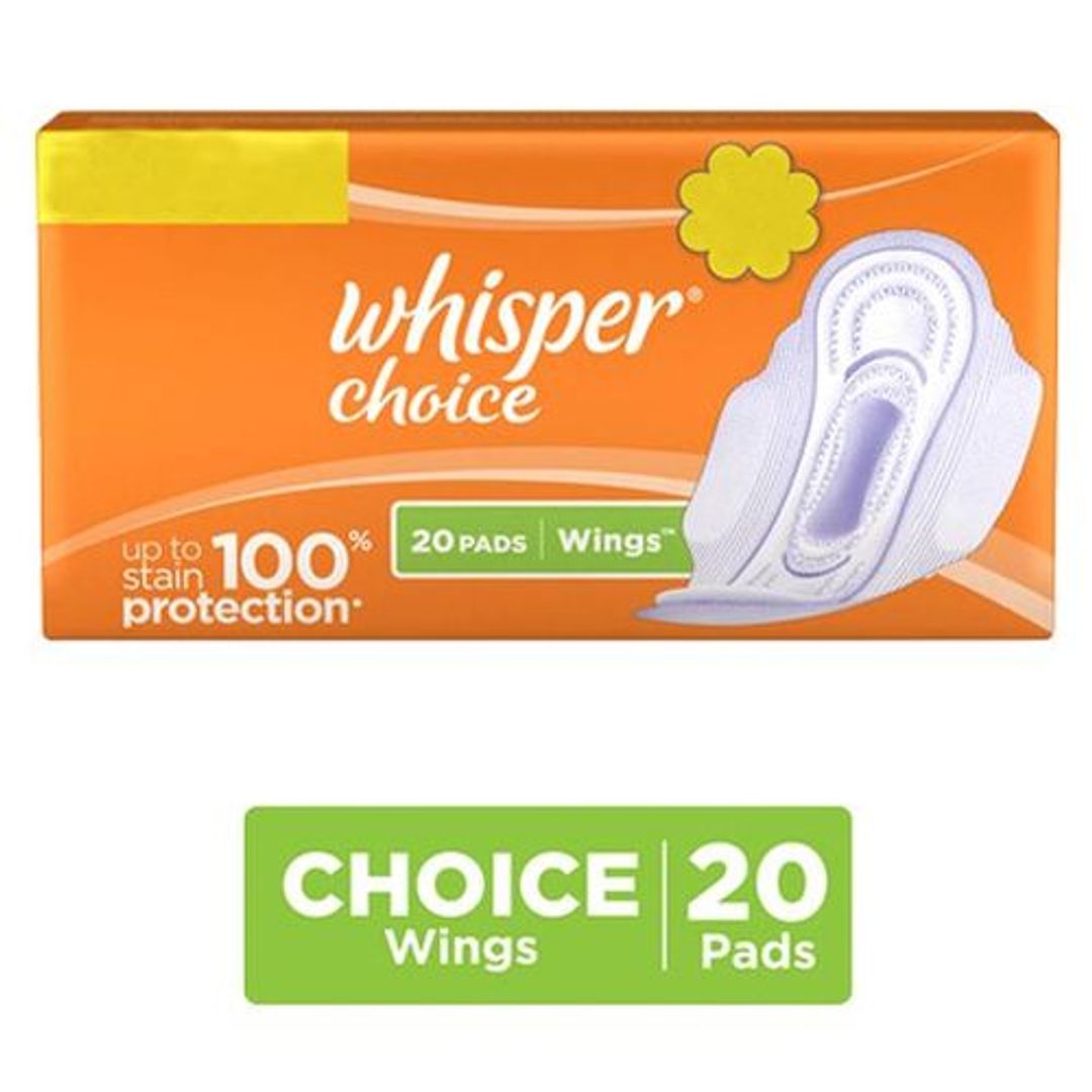 Whisper  Sanitary Pads - Choice Wings Regular, 20 pcs 