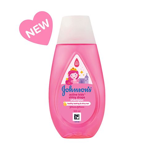 Johnson's baby Active Kids Shampoo - Shiny Drops With Argan Oil, 100 ml  No Added Parabens, Phthalates or Dyes