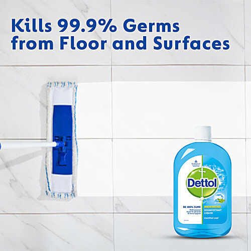 Dettol Liquid Disinfectant for Personal Hygiene, Surface Disinfection, Floor Cleaner (Menthol Cool),, 500ml Effective Protection