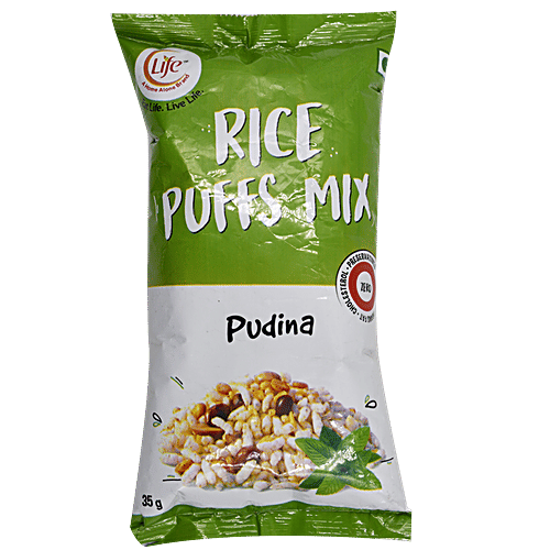 Life Rice Puffs Mix - Pudina, 35 g  Zero Cholesterol & Zero Trans Fat
