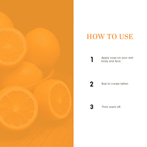 Khadi Natural Orange Handmade Soap - Exfoliates Skin, 125 g  