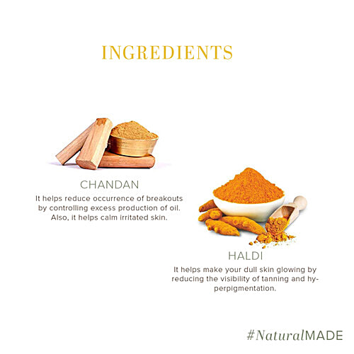 Khadi Natural Chandan Haldi Handmade Soap - For Soft & Supple Skin, 125 g  