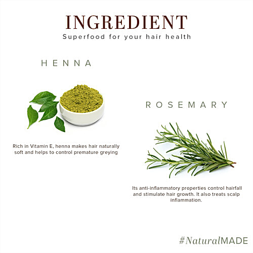 Khadi Natural Henna Rosemary Hair Oil - For Hair Growth, Paraben & Mineral Oil Free, 210 ml