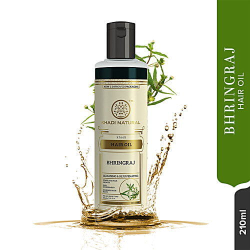 Khadi Natural Bhringraj Hair Oil - Nourishes Hair Roots, 210 ml  