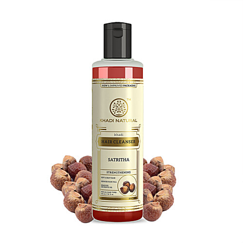 Khadi Natural Satritha Hair Cleanser - Nourishes & Strengthen Hair, 210 ml  
