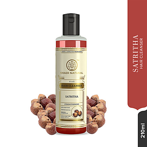 Khadi Natural Satritha Hair Cleanser - Nourishes & Strengthen Hair, 210 ml  