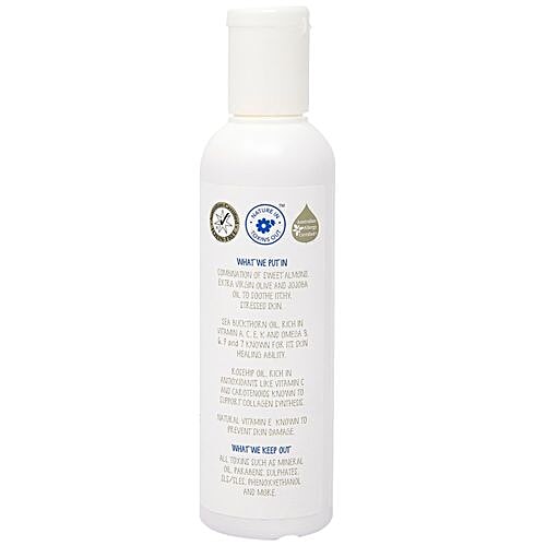 The Moms Co Natural Stretch Oil - Soothes & Moisturizes Stretching Skin, With Seabuckthorn, Rosehip & Jojoba Oil, 100 ml  