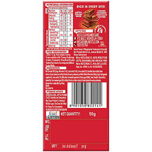 Nestle  Kitkat Dessert Delight Divine Choco Pudding Wafer Coated With Milk Chocolate Tablets, 50 g  