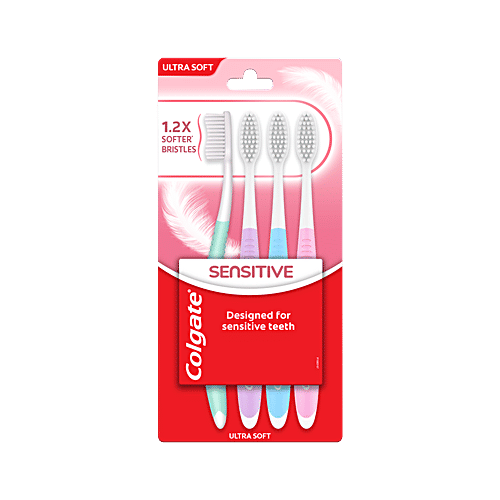 Colgate Gentle Sensitive Soft Bristles Toothbrush, 4 pcs  