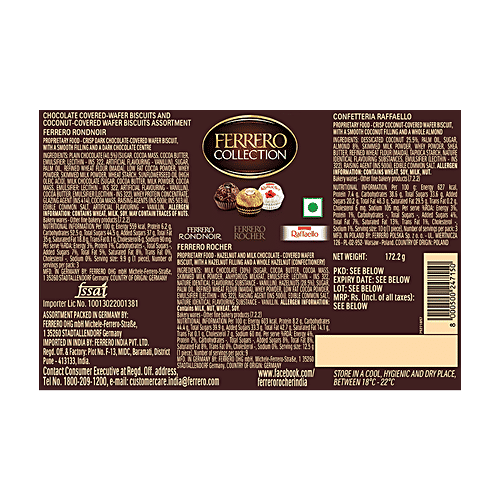 Ferrero Rocher Collection Assorted Chocolates, 172.2 g (15 pcs)