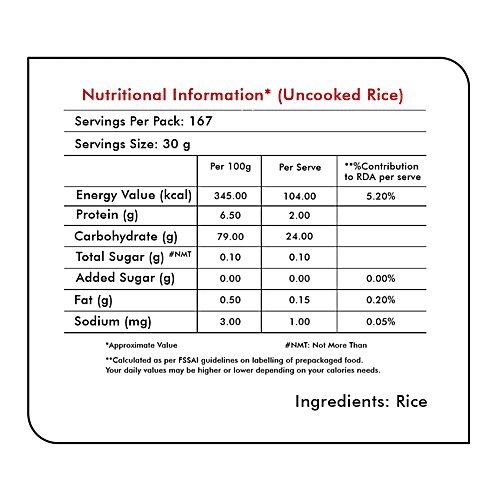 Kohinoor Basmati Rice/Basmati Chawal - Royale, Authentic Biryani, 5 kg
