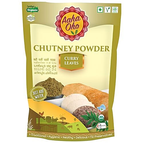 Aaha Oho Organic Chutney Powder - Curry Leaves, 100 g  
