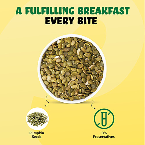 True Elements Roasted Pumpkin Seeds - High In Protein, Ready To Eat Snack, Immunity Booster, 125 g High in Fibre & Protein, Rich Source of Magnesium