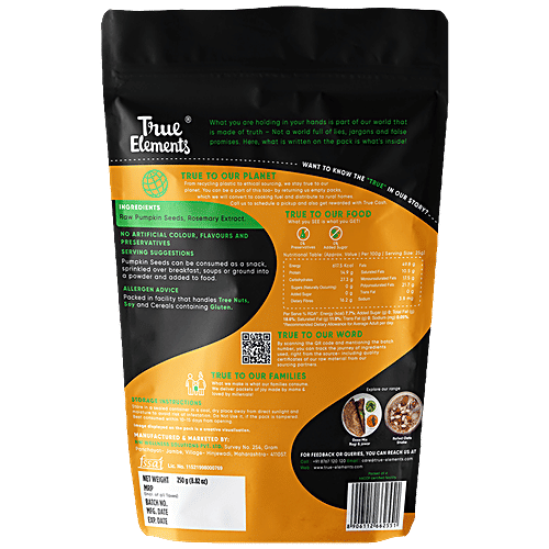 Buy True Elements Raw Pumpkin Seeds High Fibre & Protein, Nutritious