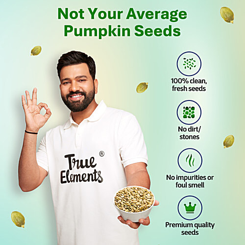 True Elements Raw Pumpkin Seeds, 250 g  High In Fibre & Protein