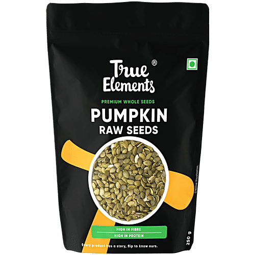 True Elements Raw Pumpkin Seeds, 250 g  High In Fibre & Protein