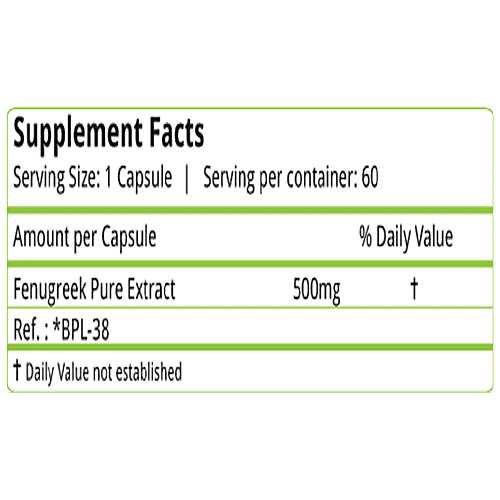 Buy Natures Velvet Fenugreek Extract 500 mg Vegetarian Capsules For