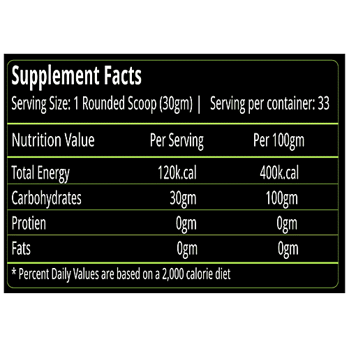 Natures Velvet 100 % Carbs Unflavoured Dietary Supplement Powder - For Weight Gain & Energy, 1 kg  