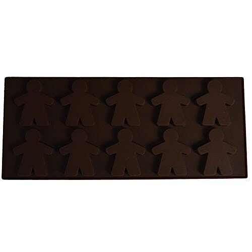 DP Silicon Chocolate Baking Mould - Human Shape Brown, 1 pc  