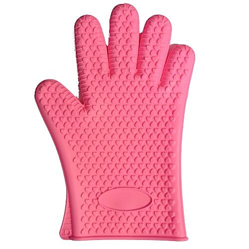 DP Silicon Heat Resistant Baking Gloves - Pink, 1 pc  
