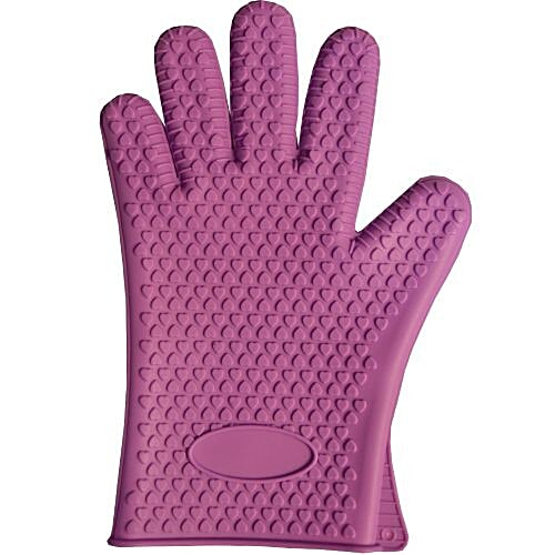 DP Silicon Heat Resistant Baking Gloves - Purple BB125, 1 pc  