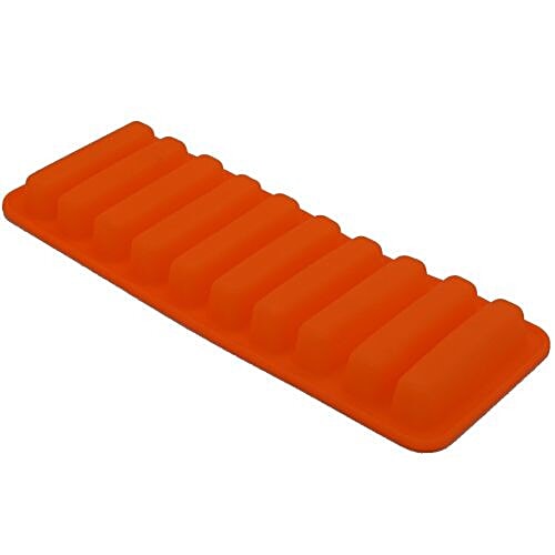Yongsheng Ice Cube Tray/Chocolate Mould - Stick Shape, Orange, Silicon, 1 pc  Dishwasher safe