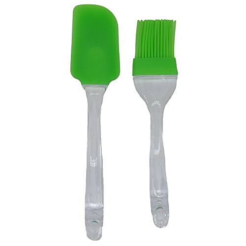 Buy Yongsheng Cake Pastry Spatula & Brush Small, Green, Silicone