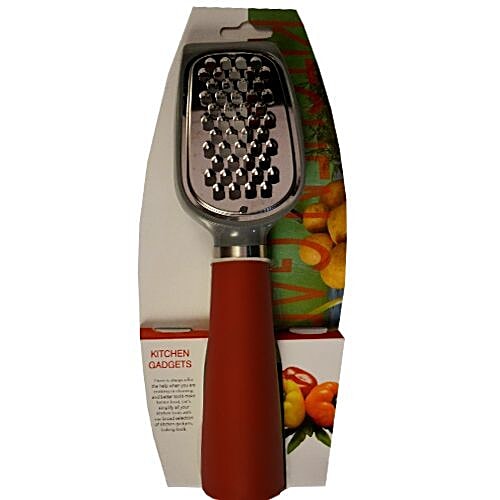 H&B Grater - Cheese-Dryfruit-Ginger, Silicon Handle, Red, 1 pc  