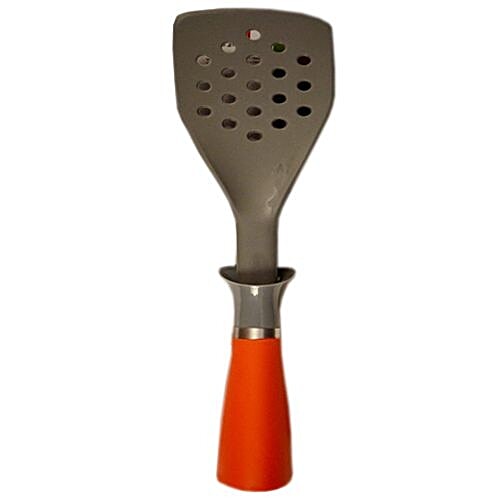 H&B Slotted Turner - Nylon, Silicon Handle, Red, 1 pc  